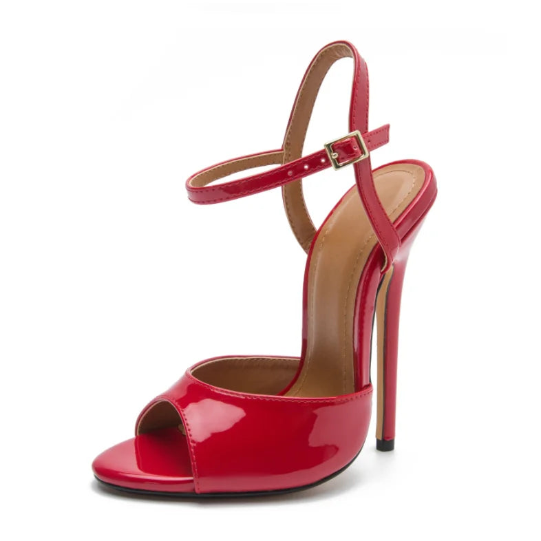 2024 New Summer Ladies Party Woman Sandals Sexy Women's Shoes Open Toe Hollow 14CM Fashion Show High Heels 8-16 17