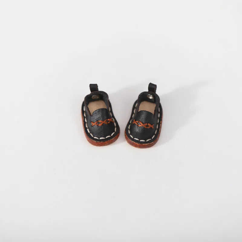 New Casual Handmade Cowhide Dolls Shoes Cute OB11 Shoes Leather 1/12 BJD Doll Shoes For obitsu11、GSC、body9、OB11 Doll boots
