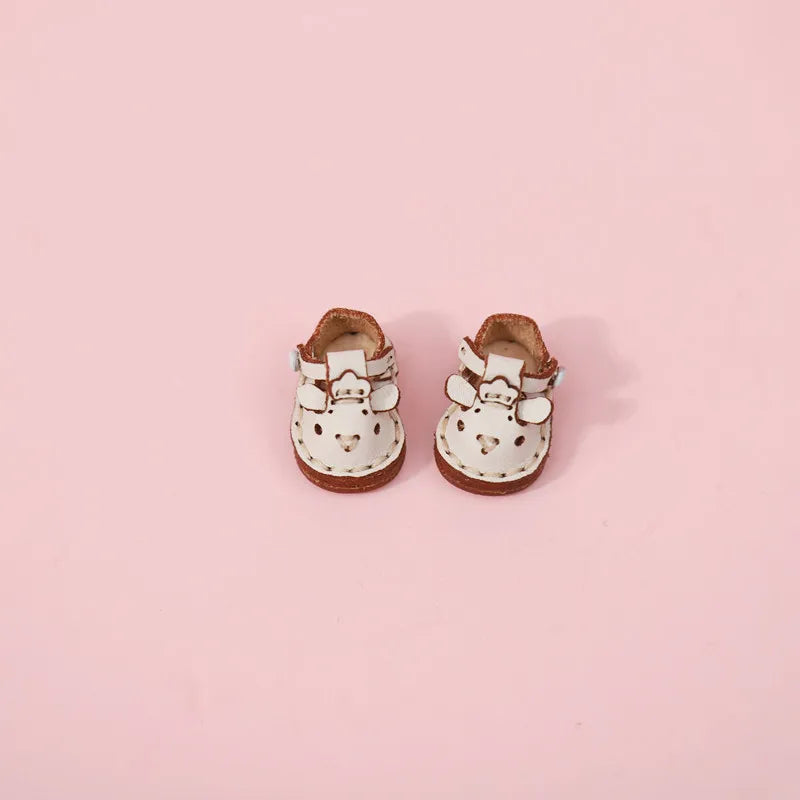 New Casual Handmade Cowhide Dolls Shoes Cute OB11 Shoes Leather 1/12 BJD Doll Shoes For obitsu11、GSC、body9、OB11 Doll boots