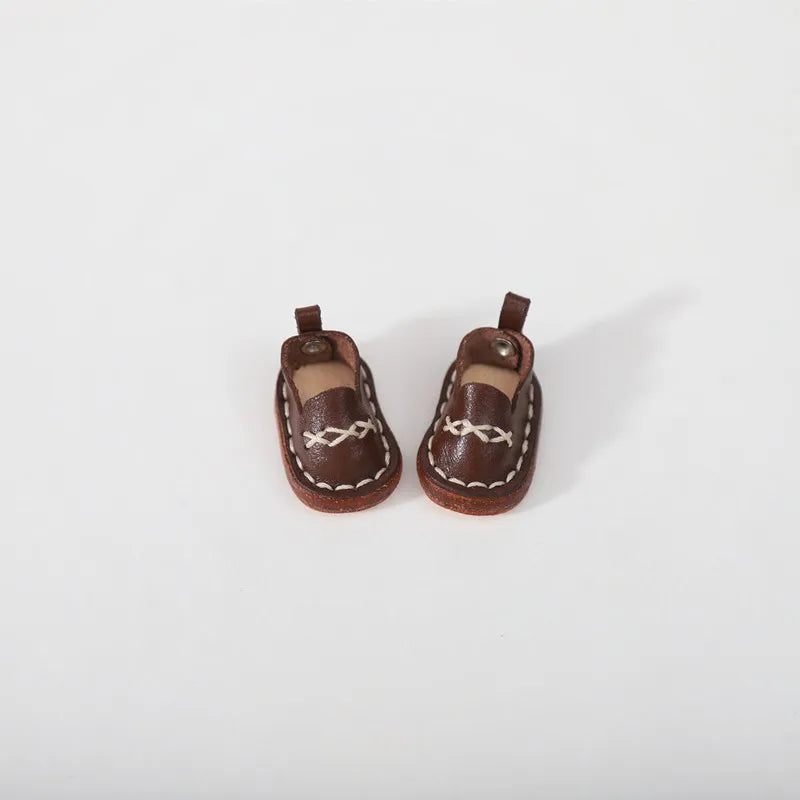 New Casual Handmade Cowhide Dolls Shoes Cute OB11 Shoes Leather 1/12 BJD Doll Shoes For obitsu11、GSC、body9、OB11 Doll boots
