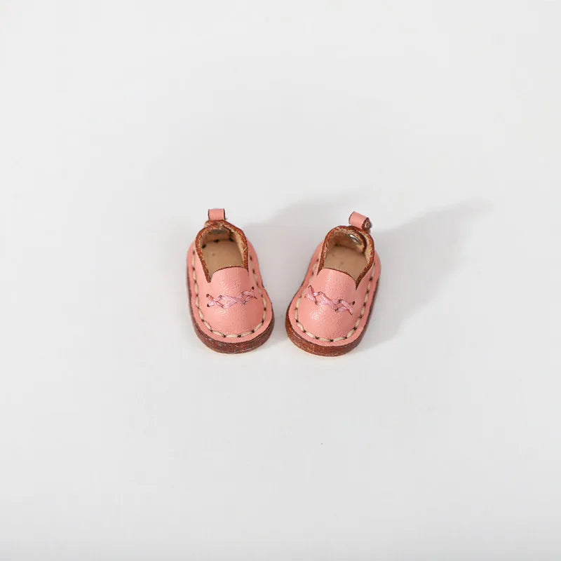 New Casual Handmade Cowhide Dolls Shoes Cute OB11 Shoes Leather 1/12 BJD Doll Shoes For obitsu11、GSC、body9、OB11 Doll boots