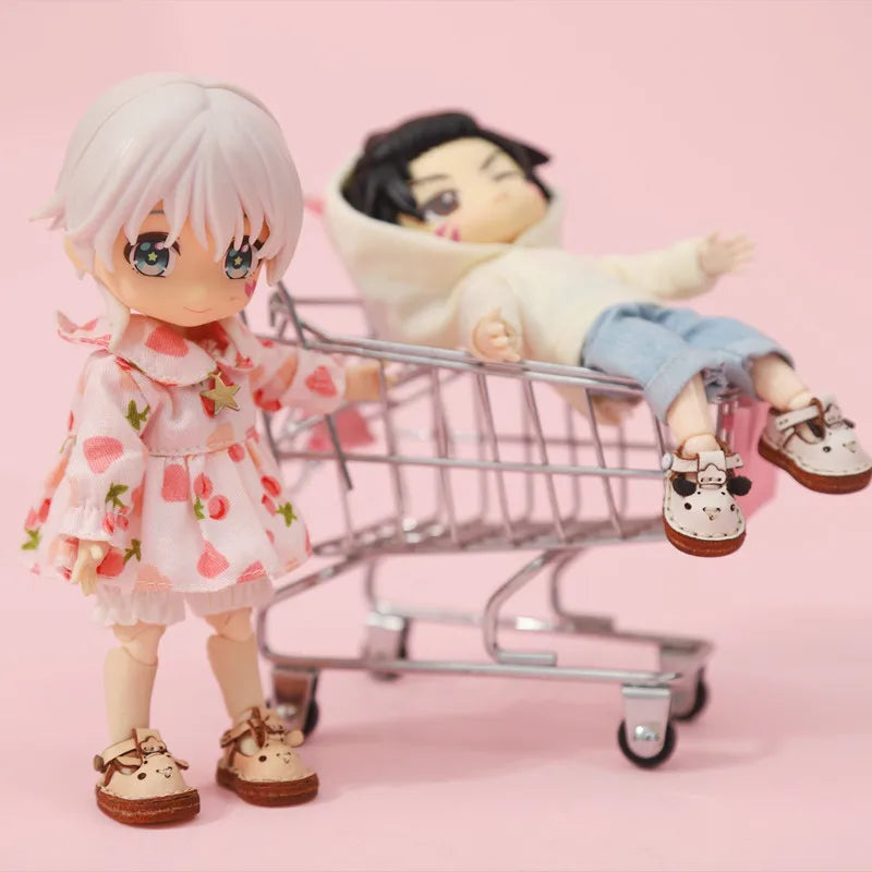 New Casual Handmade Cowhide Dolls Shoes Cute OB11 Shoes Leather 1/12 BJD Doll Shoes For obitsu11、GSC、body9、OB11 Doll boots