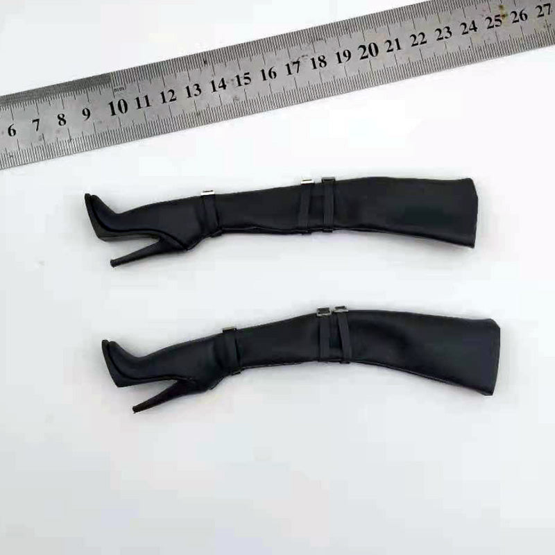 Tbleague 1/6 Scale Female Soldier High-Heeled Shoes Neal Mechanical Era Leather Boots Model for 12in Action Figure Toy