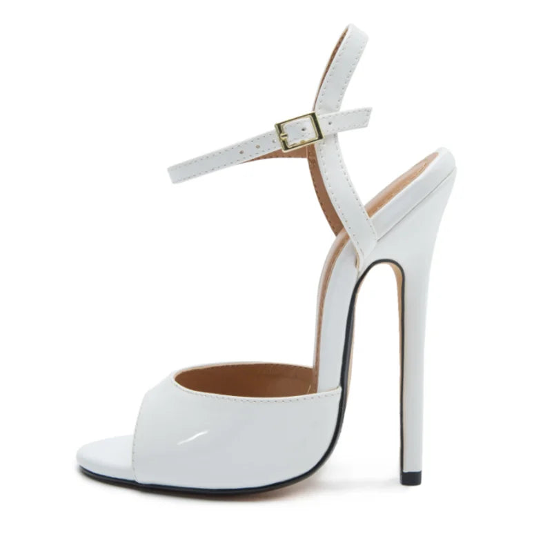 2024 New Summer Ladies Party Woman Sandals Sexy Women's Shoes Open Toe Hollow 14CM Fashion Show High Heels 8-16 17