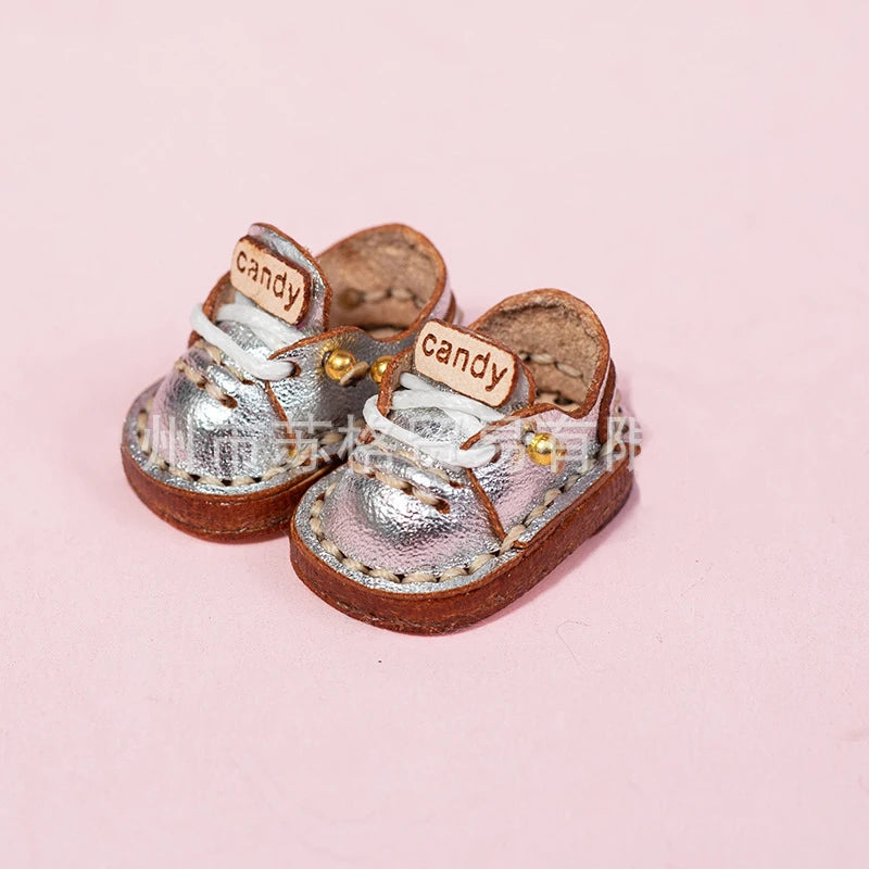 New Casual Handmade Cowhide Dolls Shoes Cute OB11 Shoes Leather 1/12 BJD Doll Shoes For obitsu11、GSC、body9、OB11 Doll boots