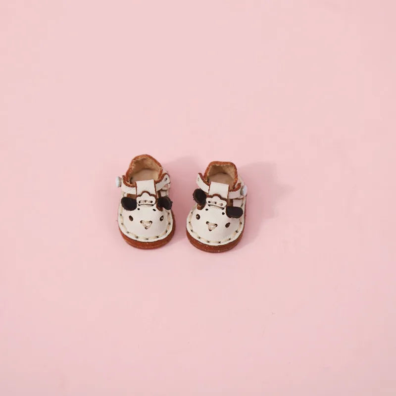 New Casual Handmade Cowhide Dolls Shoes Cute OB11 Shoes Leather 1/12 BJD Doll Shoes For obitsu11、GSC、body9、OB11 Doll boots