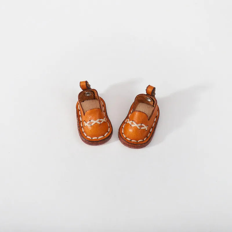 New Casual Handmade Cowhide Dolls Shoes Cute OB11 Shoes Leather 1/12 BJD Doll Shoes For obitsu11、GSC、body9、OB11 Doll boots
