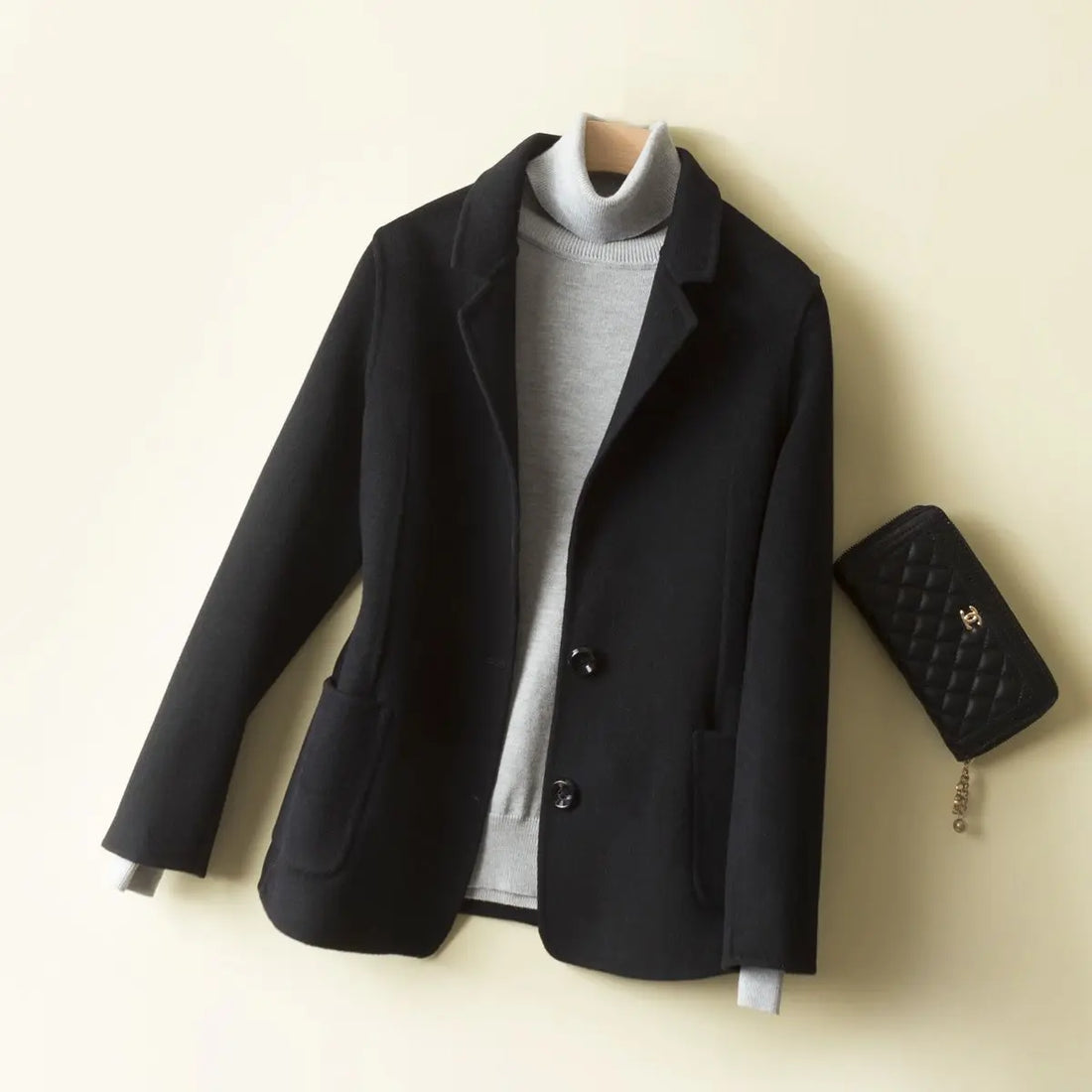Woolen Coat Women's Short Autumn Winter Versatile Relaxed Petite