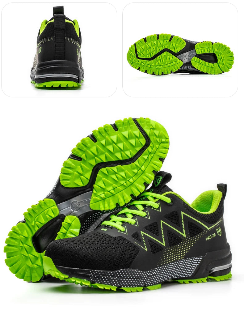 ZLMY Fashion Safety Shoes Men Steel Toe Sneaker Puncture Proof Work Boots Anti-smash Man Safety Boots Male Industrial Work Shoes