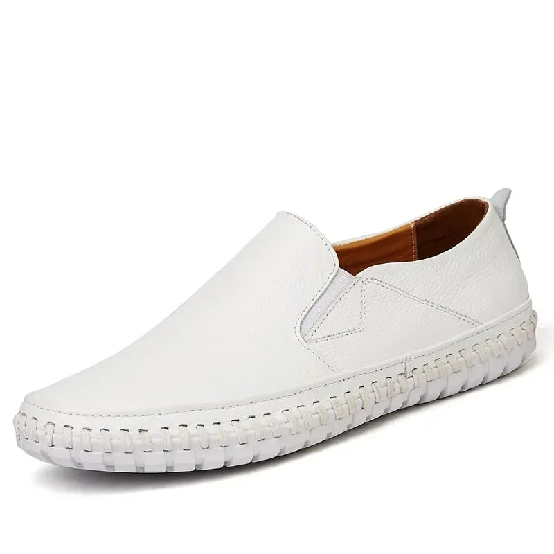 Size 38-50 Men Casual Shoes Genuine Leather Men Sneakers Handmade Slip on Outdoor Shoes Fashion Loafers Men Shoes Moccasins