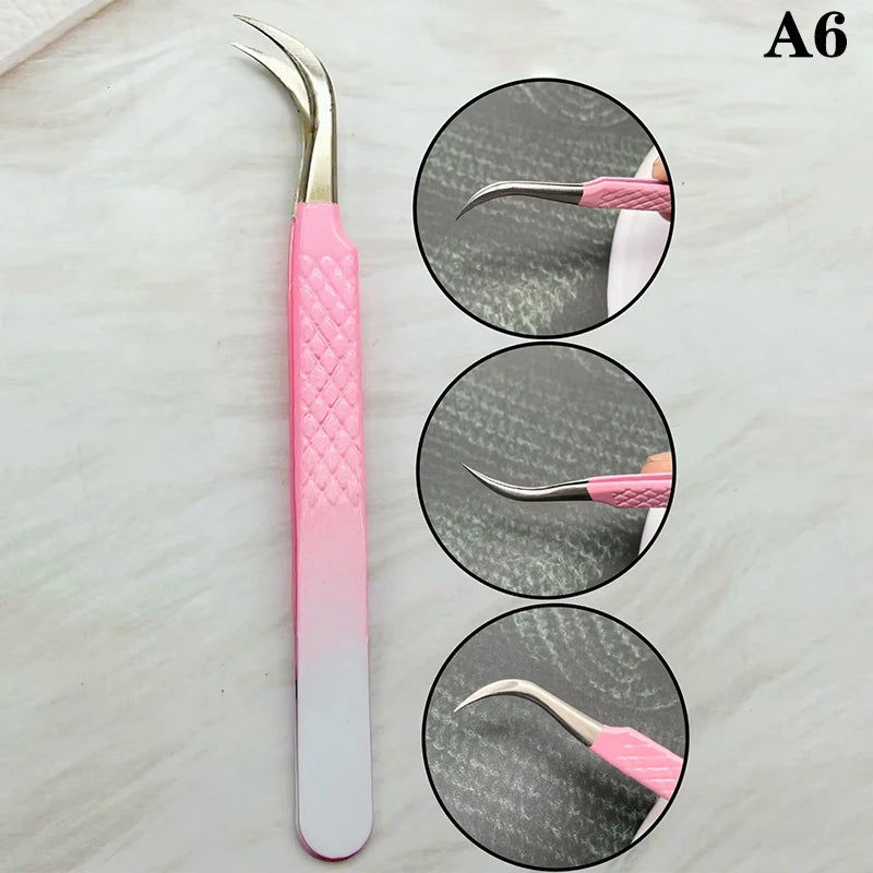 Eyelashes Tweezers Stainless Steel For Lashes Extension Makeup Tools Nail Art Accessories Rhinestone Picker Tools