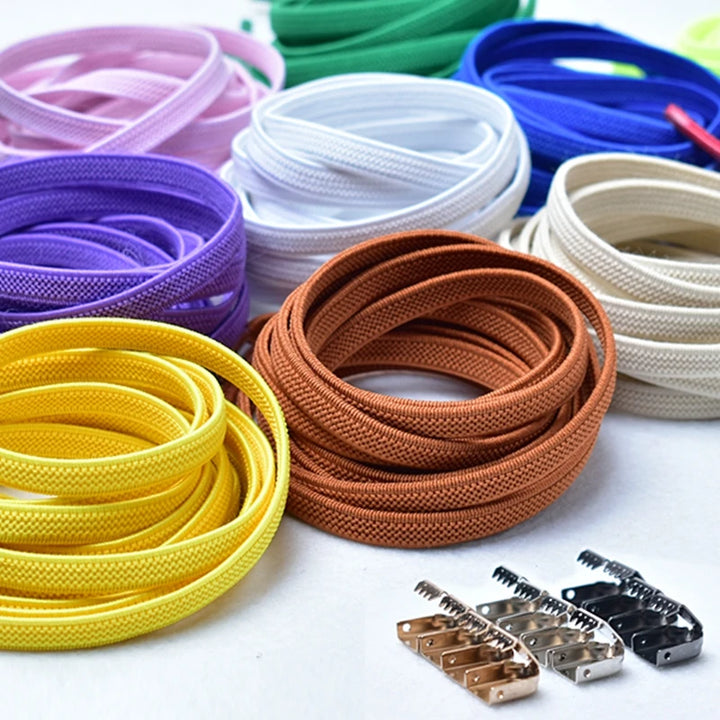 Quality Smile No Tie Shoelaces Elastic Sneaker Shoe Laces Outdoor Leisure Flat Shoelace Kids Adult Quick Laces Drop Shipping