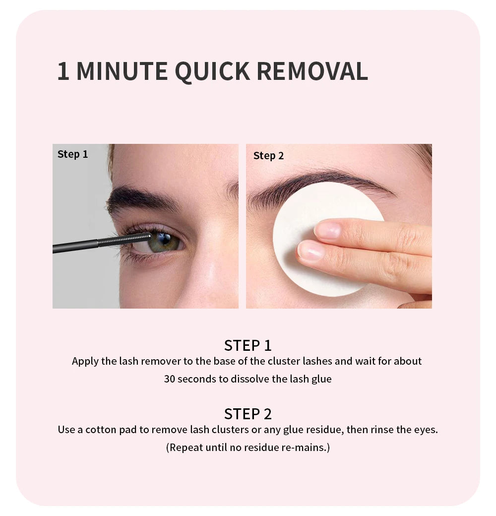 ANNAFRIS DIY Eyelash Extension Kit Individual Lashes Cluster Eyelashes Full Set False Lash Kit with Bond and Seal
