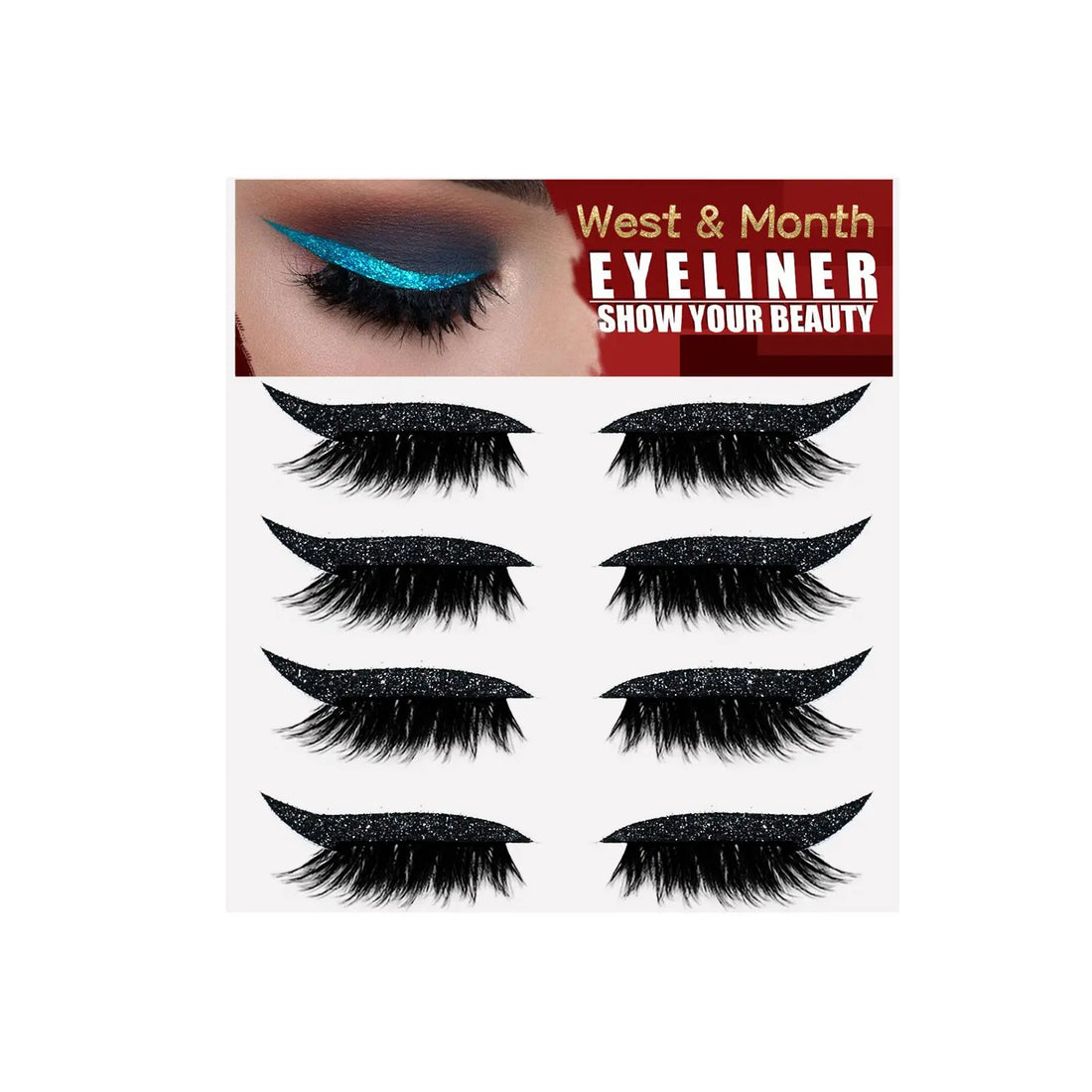 4Pairs Black/gold/blue Natural False Eyelashes Fake Lashes Long Makeup Mink Lashes Eyelash Extension Mink Eyelashes Curly Lash