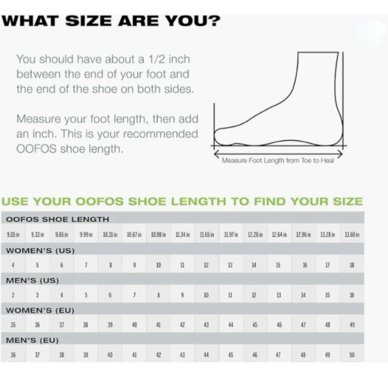 OOFOS Sandals - Lightweight Recovery Shoes Slippers Men Women Soft Bottom Indoor Home Slides Sandals Light Beach Shoe