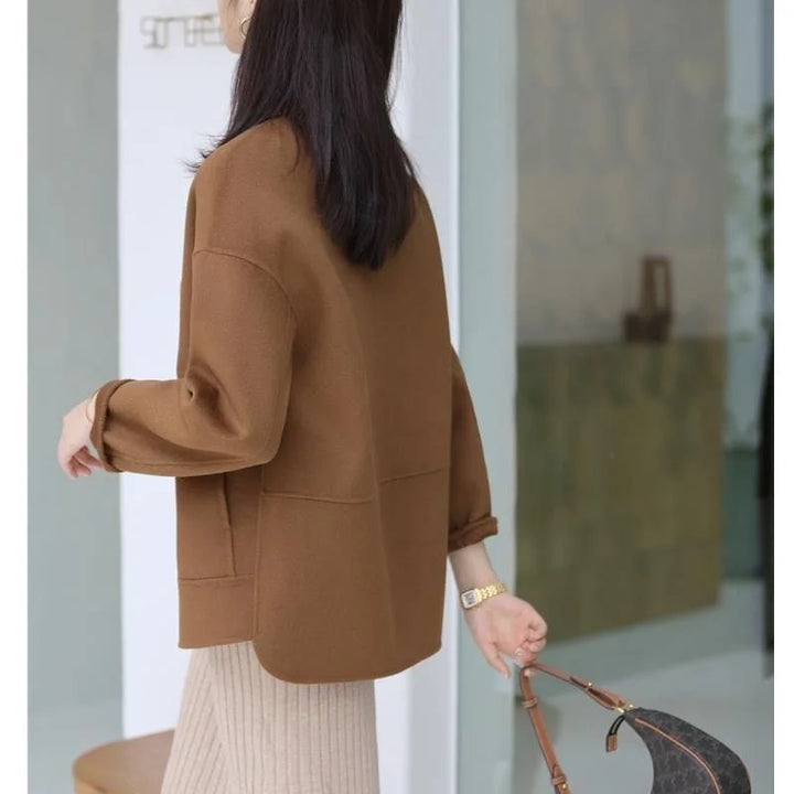 Woolen Coat Women's Short Autumn Winter Versatile Relaxed Petite