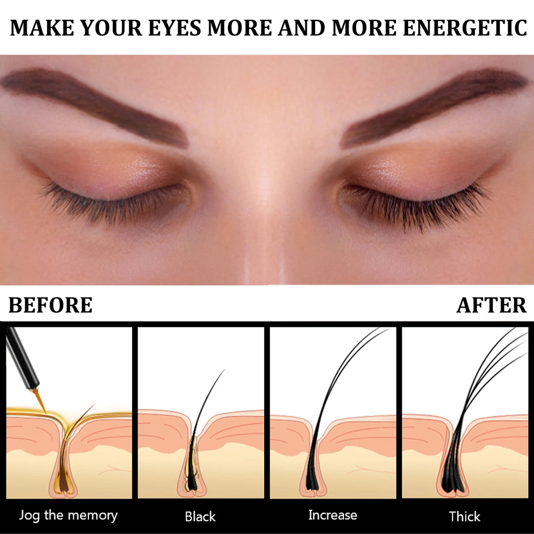 EELHOE 7 Days Eyelash Enhancer Serum Lengthening Eyelashes Curl Thicken Natural Eyelashes Deep Nourishing Eyelash Serum Growth