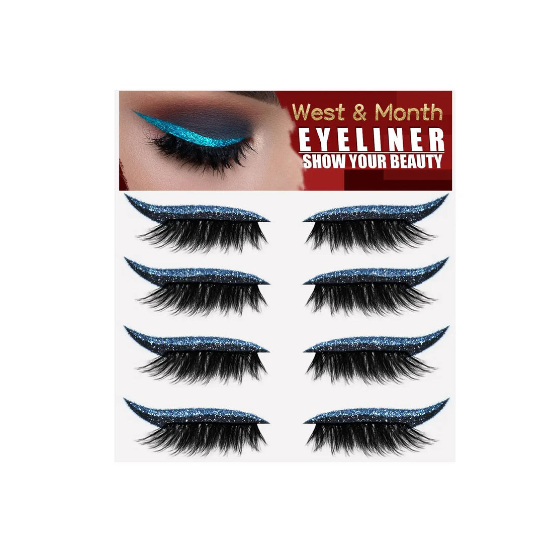 4Pairs Black/gold/blue Natural False Eyelashes Fake Lashes Long Makeup Mink Lashes Eyelash Extension Mink Eyelashes Curly Lash