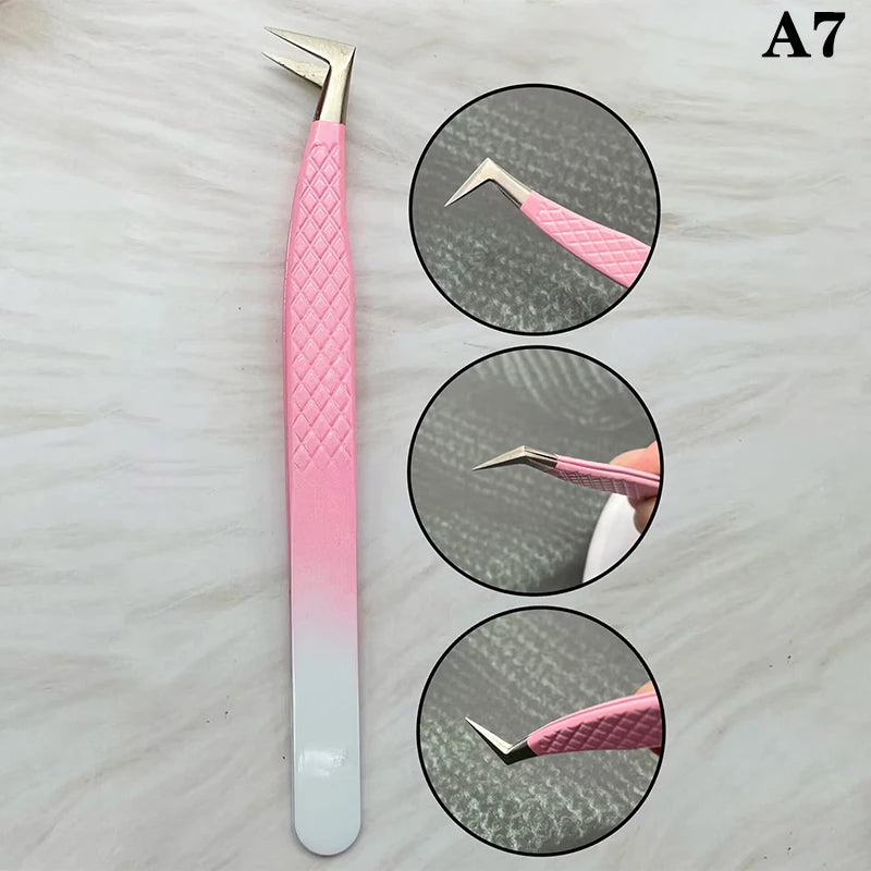 Eyelashes Tweezers Stainless Steel For Lashes Extension Makeup Tools Nail Art Accessories Rhinestone Picker Tools