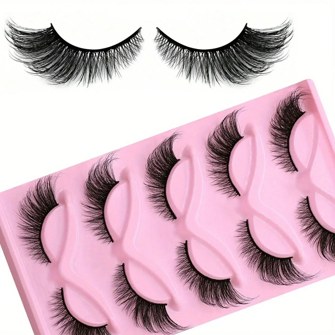 45Pairs/9Pack Cat Eye Lashes Long Lashes Cat Eye Look Wispy Lashes Eye End Elongated Strip Thick False Eyelashes