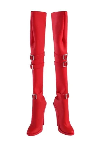 Tbleague 1/6 Scale Female Soldier High-Heeled Shoes Neal Mechanical Era Leather Boots Model for 12in Action Figure Toy