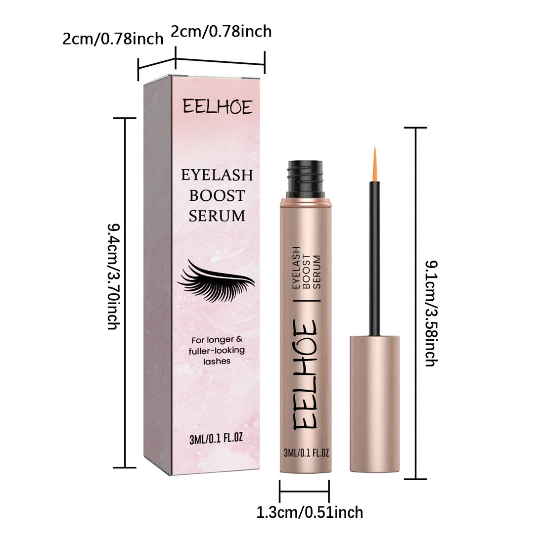 EELHOE 7 Days Eyelash Enhancer Serum Lengthening Eyelashes Curl Thicken Natural Eyelashes Deep Nourishing Eyelash Serum Growth
