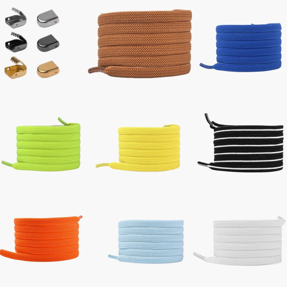 Quality Smile No Tie Shoelaces Elastic Sneaker Shoe Laces Outdoor Leisure Flat Shoelace Kids Adult Quick Laces Drop Shipping