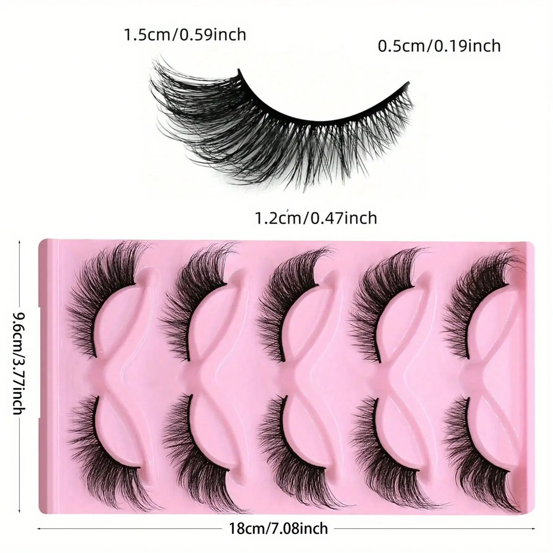 30Pairs/6Pack Cat Eye Lashes Long Lashes Cat Eye Look Wispy Lashes Eye End Elongated Strip Thick False Eyelashes