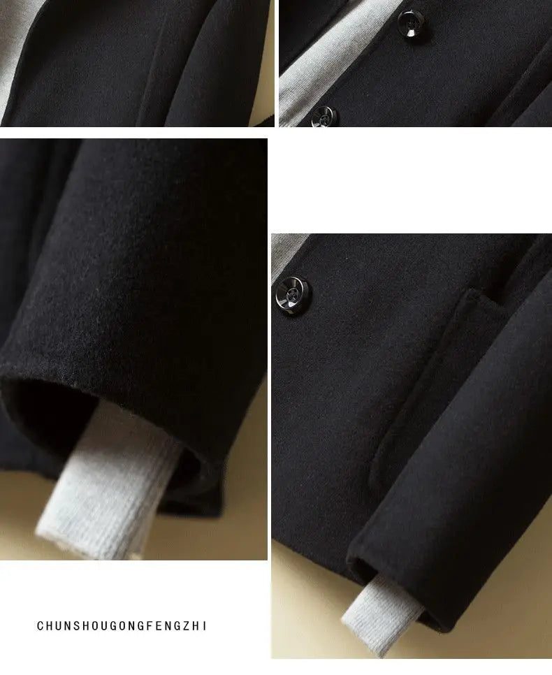 Woolen Coat Women's Short Autumn Winter Versatile Relaxed Petite