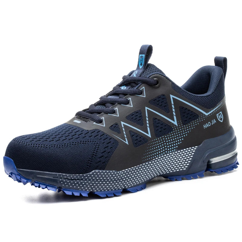 ZLMY Fashion Safety Shoes Men Steel Toe Sneaker Puncture Proof Work Boots Anti-smash Man Safety Boots Male Industrial Work Shoes