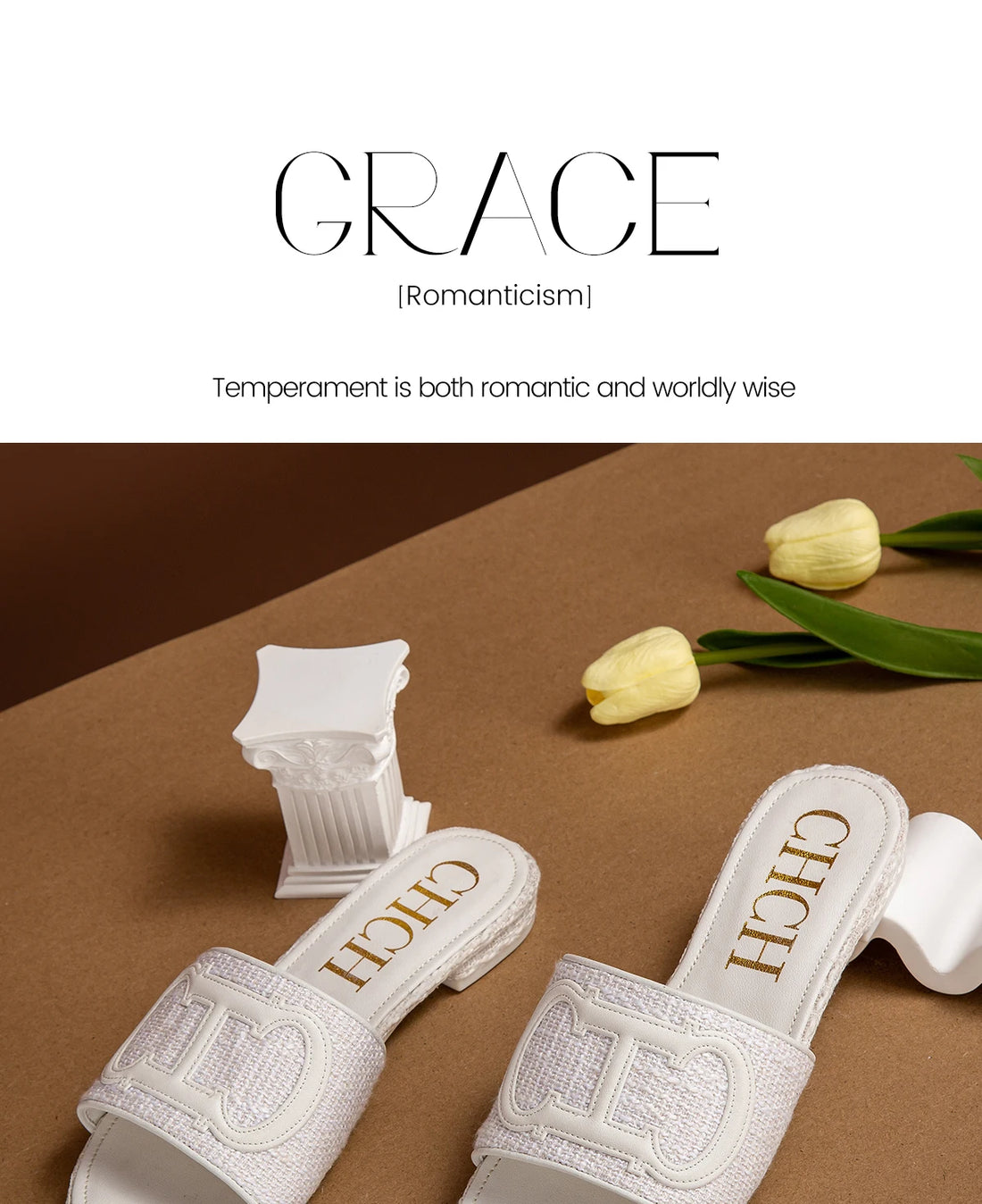 CHCH Women's Slippers New Fabric Fashion Flat Sandals Business Banquet Women's Shoes