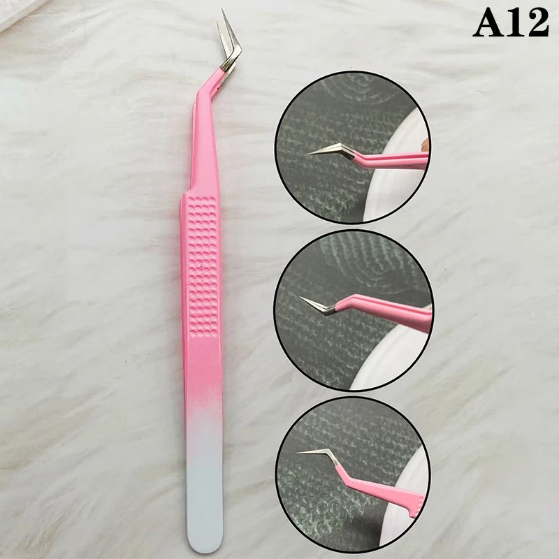 Eyelashes Tweezers Stainless Steel For Lashes Extension Makeup Tools Nail Art Accessories Rhinestone Picker Tools