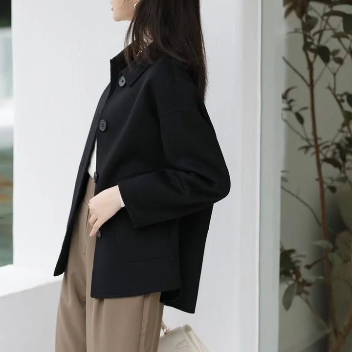 Woolen Coat Women's Short Autumn Winter Versatile Relaxed Petite