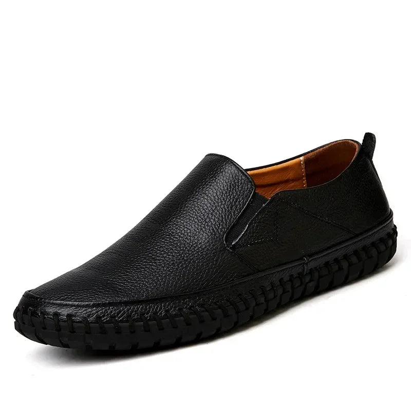 Size 38-50 Men Casual Shoes Genuine Leather Men Sneakers Handmade Slip on Outdoor Shoes Fashion Loafers Men Shoes Moccasins