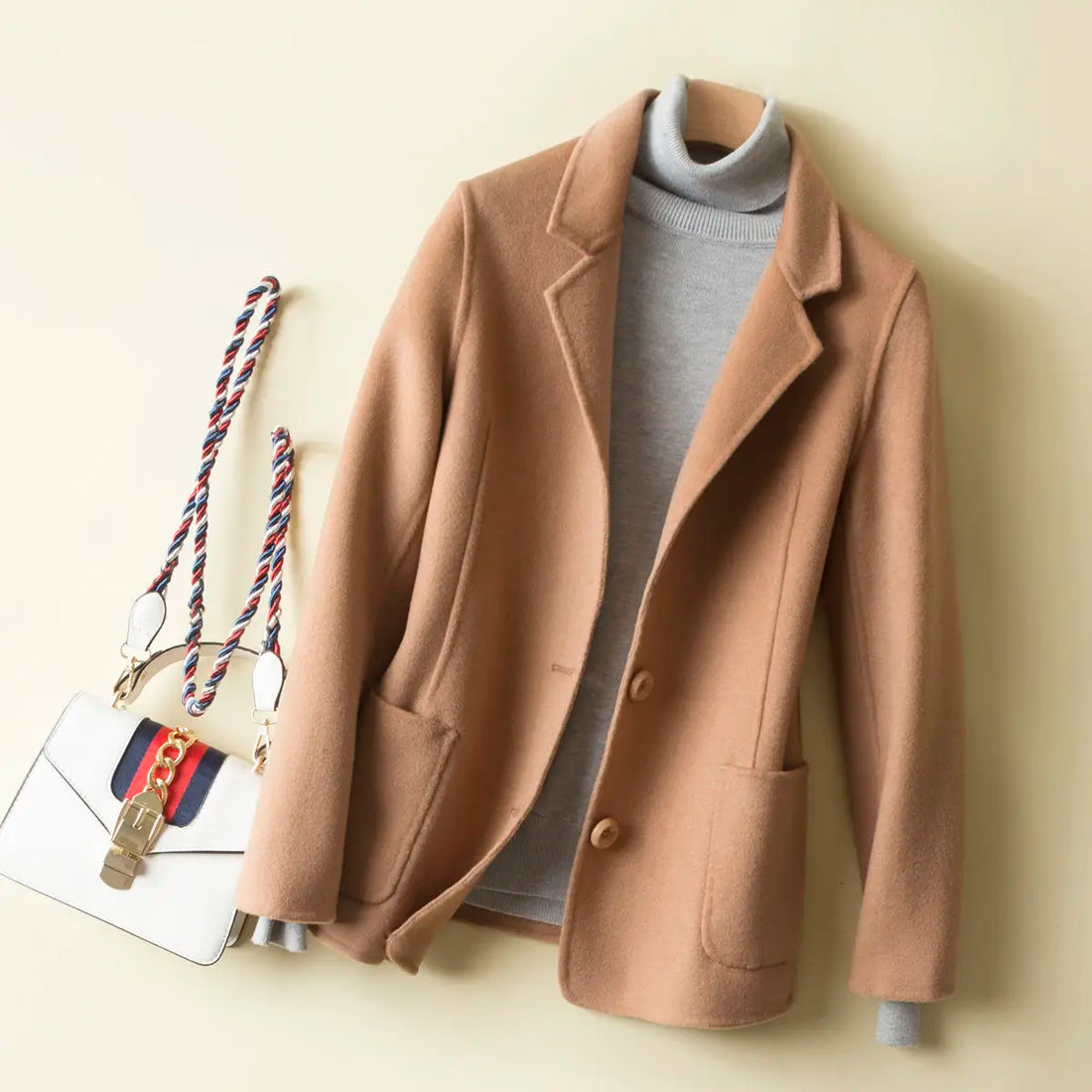 Woolen Coat Women's Short Autumn Winter Versatile Relaxed Petite